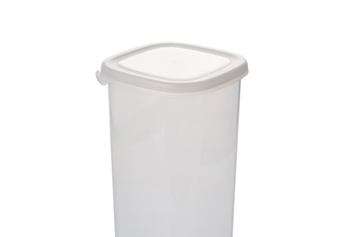 Hermia BNMPEGYWS15-51217 Juego de 15 Cajas de Almacenamiento de Plástico Blanco, 550ml-1750ml, Aptas Microondas y Lavavajillas